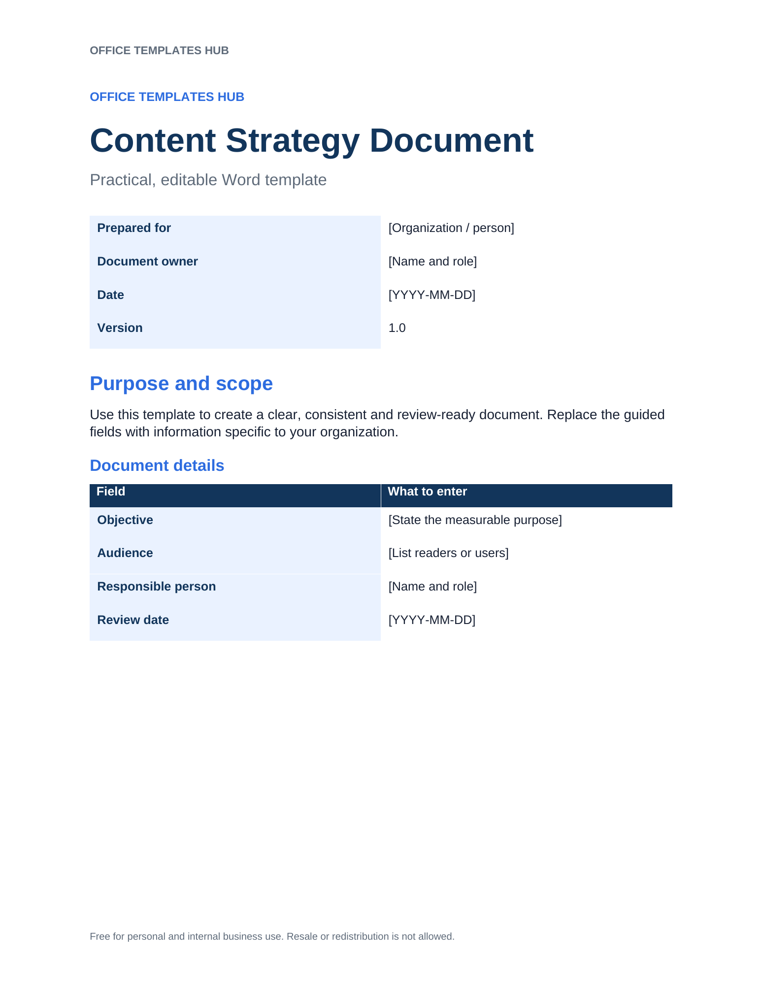 Content Strategy Document