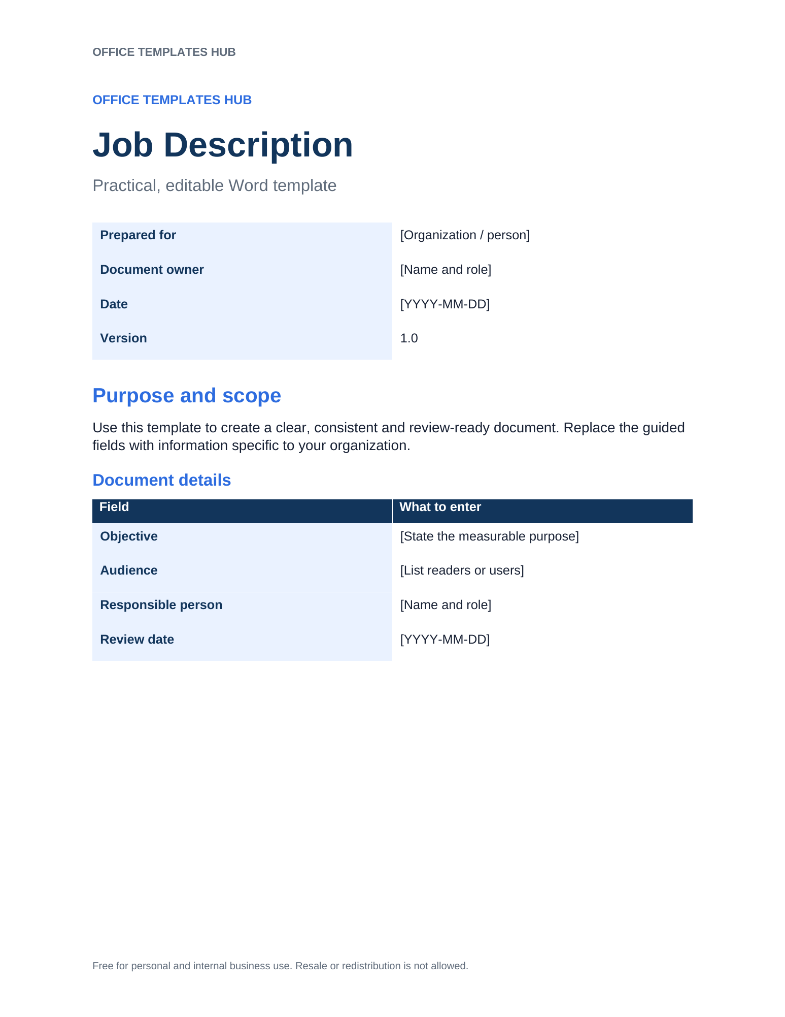 Job Description
