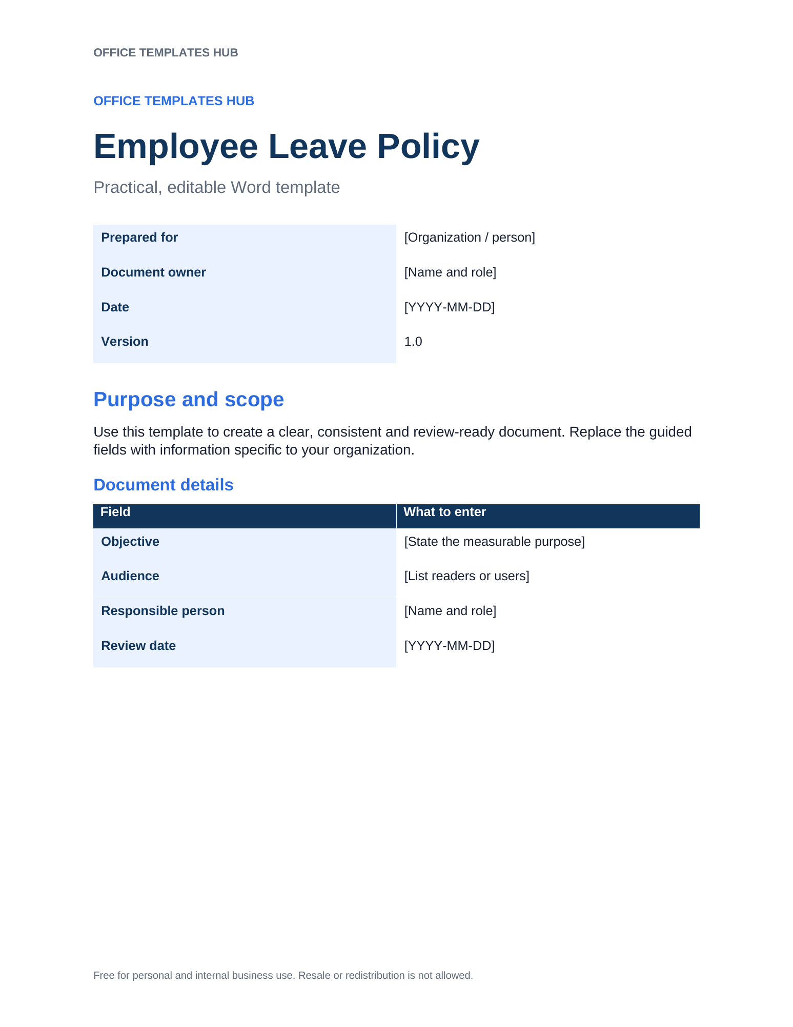 Employee Leave Policy