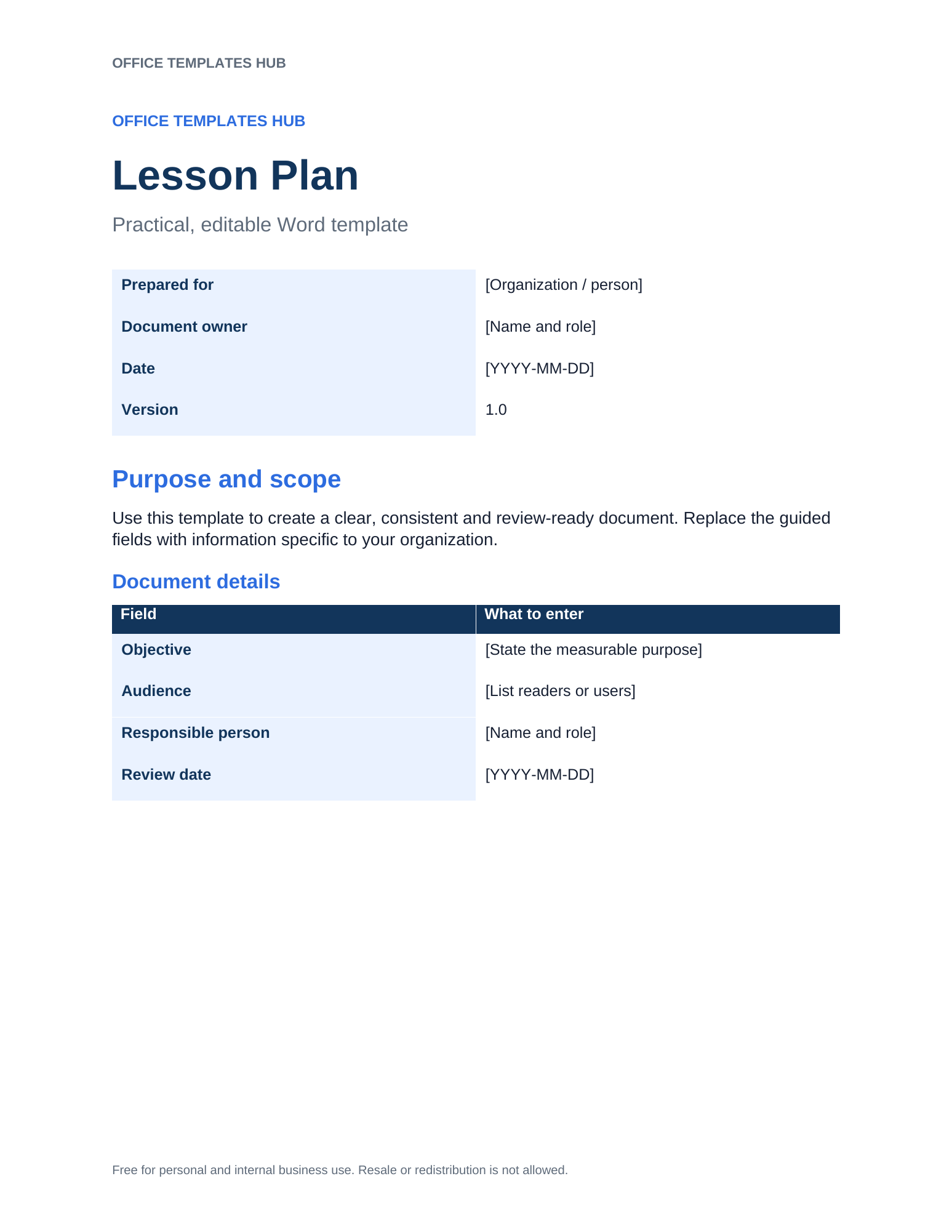 Lesson Plan