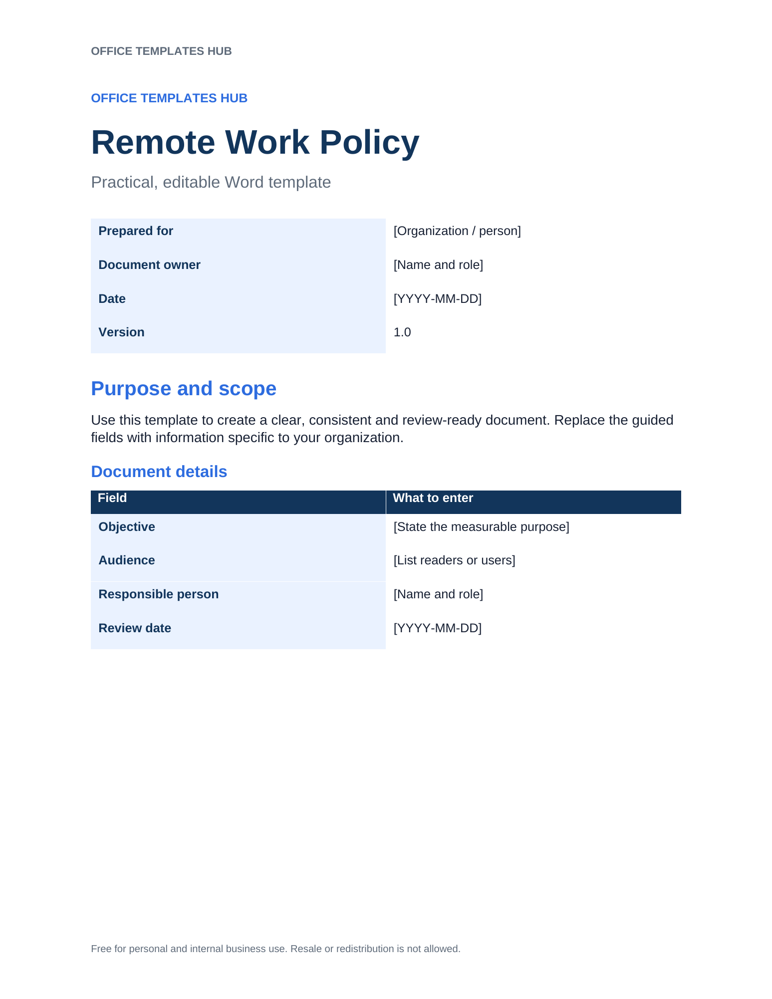 Remote Work Policy
