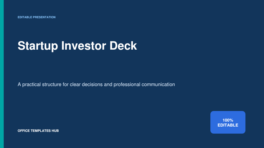 Startup Investor Deck